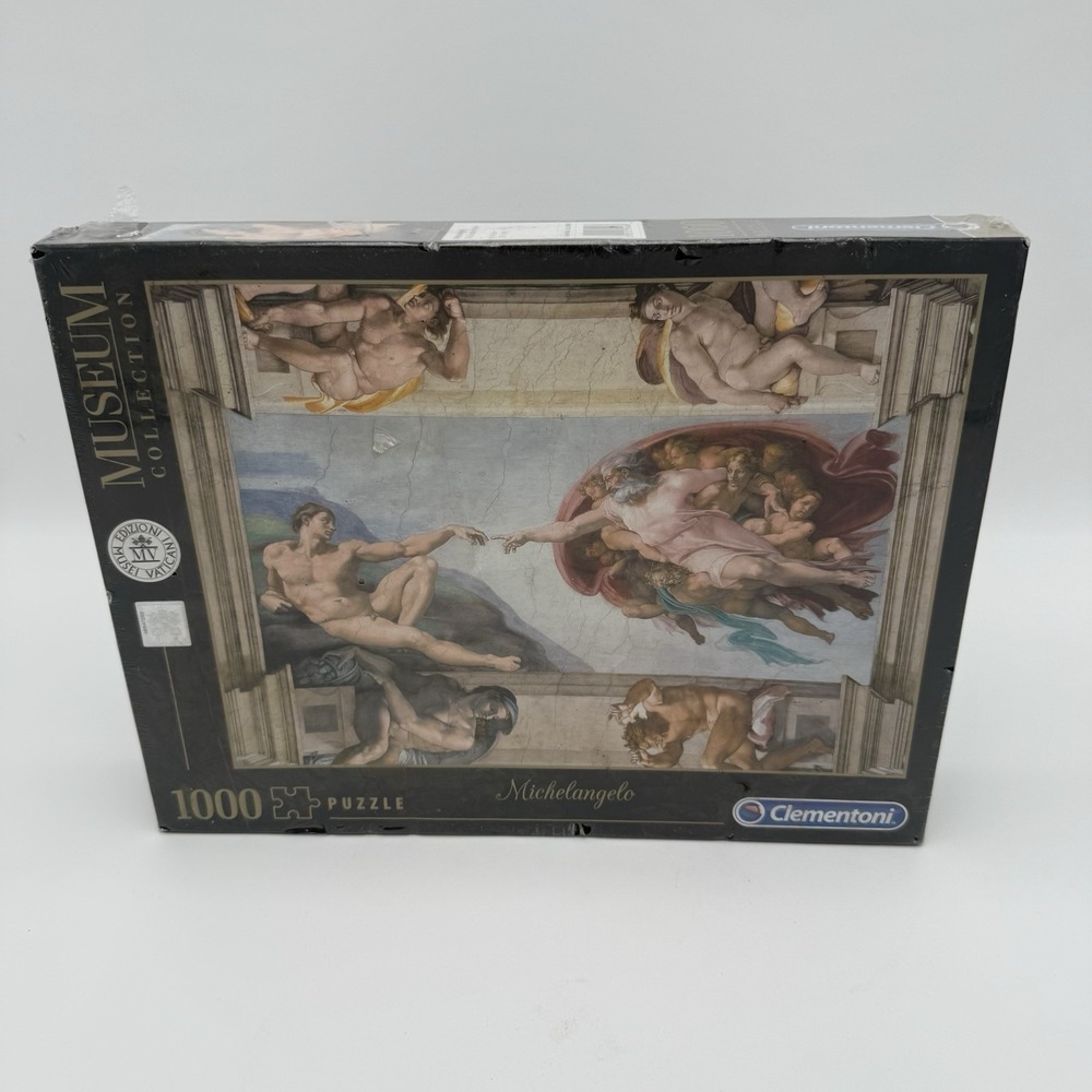 Clementoni Michelangelo Creation of Man 1000pc Puzzle Museum Collection Sealed